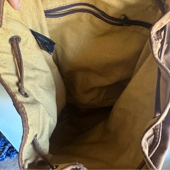 Vintage Eddie Bauer | Leather & Canvas Backpack - Picture 6 of 9